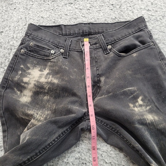 Levis 531 Jeans Mens 29x32 Black Thrashed Normcore Straight Grunge Rocker Chore - Picture 7 of 10